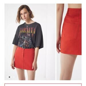 BDG Canvas Mini Skirt Burnt Orange